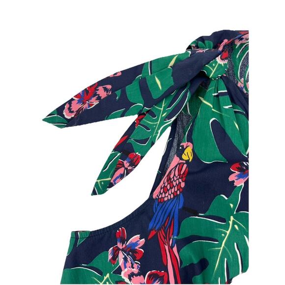 Draper James X ELOQUII Cotton Button-Down Top Sleeveless Parrots Tropical 18 NWT - Picture 5 of 12